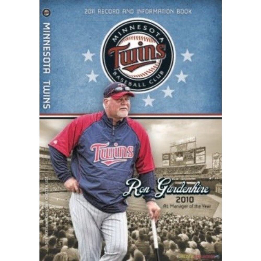 Minnesota Twins Record and Information Book 2011 MLB Cover On 12x8in Metal Sign